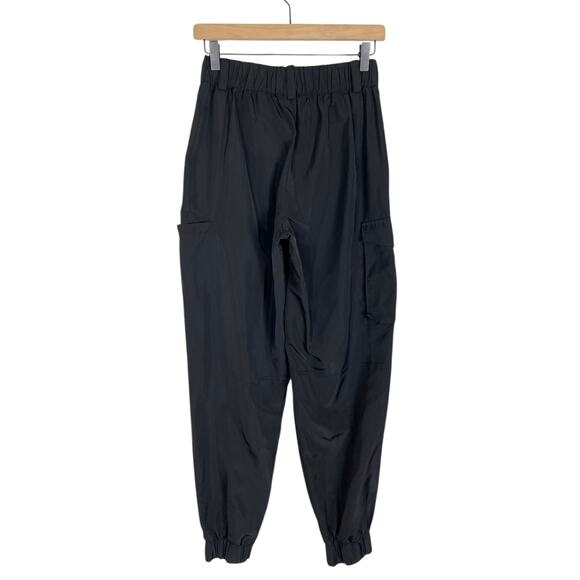 ALO High Waist Break Line Jogger Pant Black XS Track Swishy Athletic Sporty - Picture 7 of 13